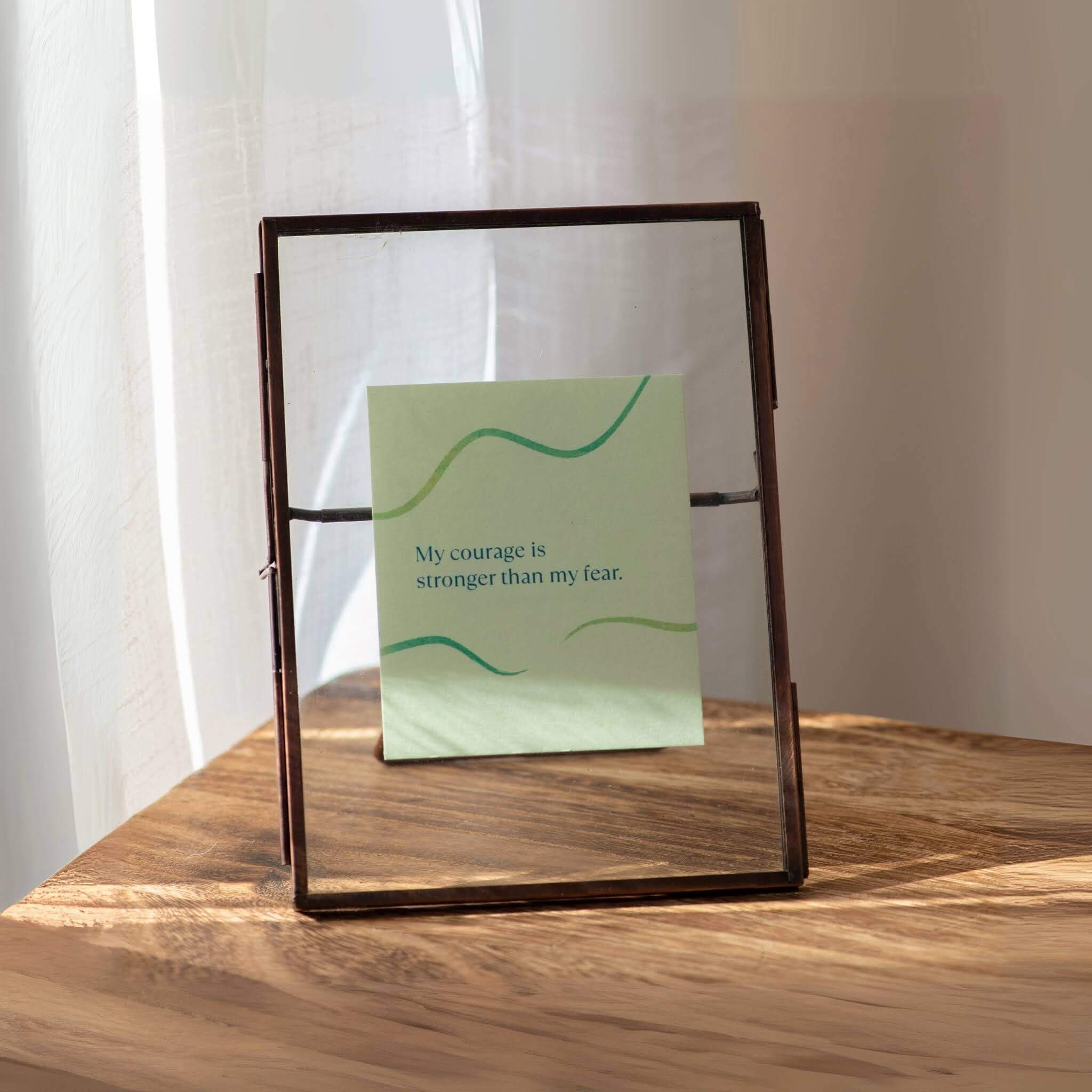 affirmation card with frame