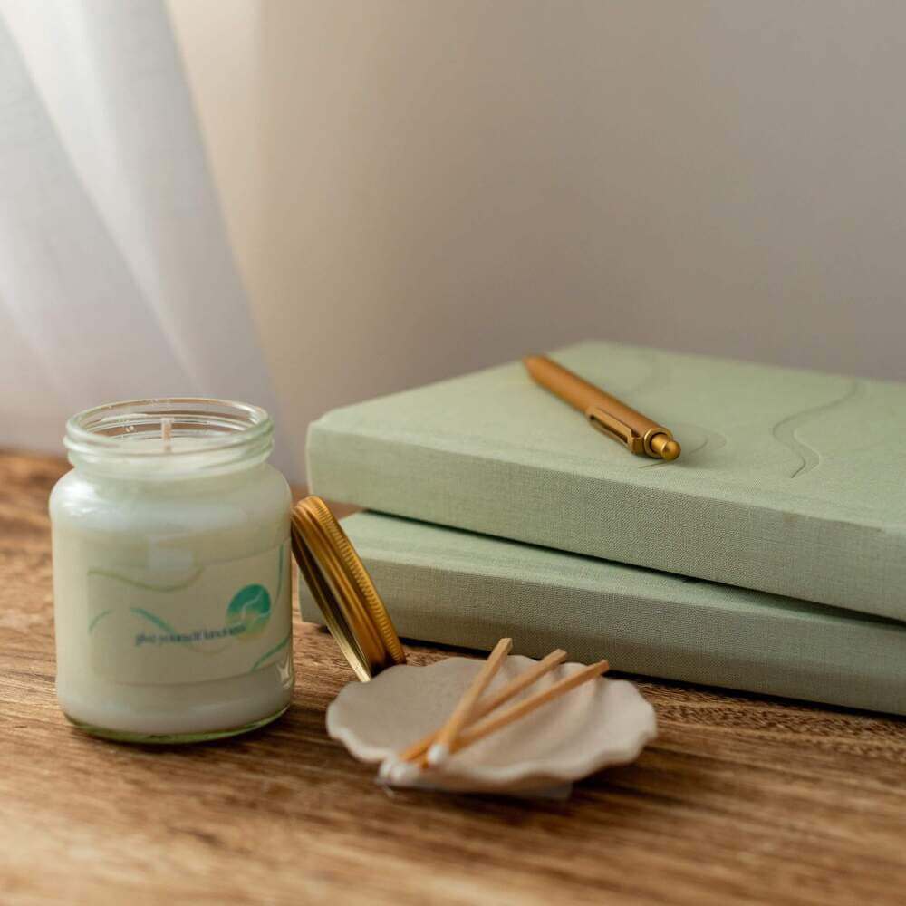 give yourself kindness journal and give yourself kindness candle