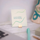 affirmation card with stand on desk