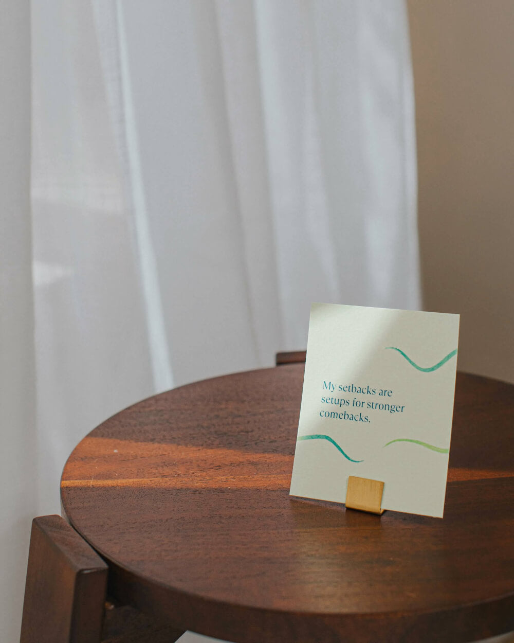 give yourself kindness affirmation card on stand