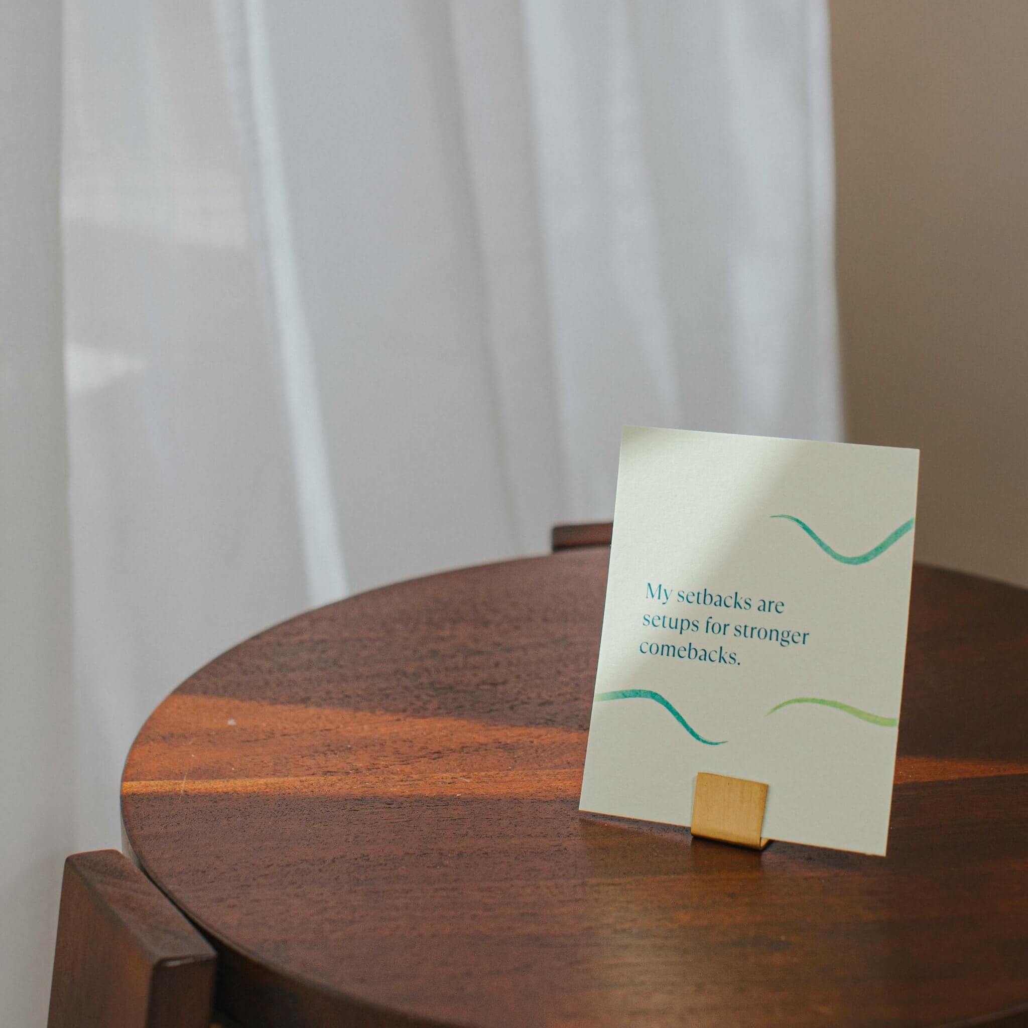 realistic affirmation card