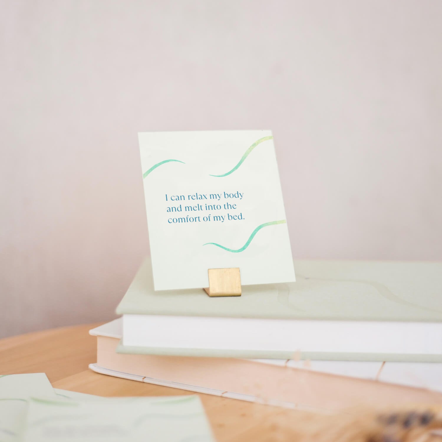 sleep affirmation card for relaxation