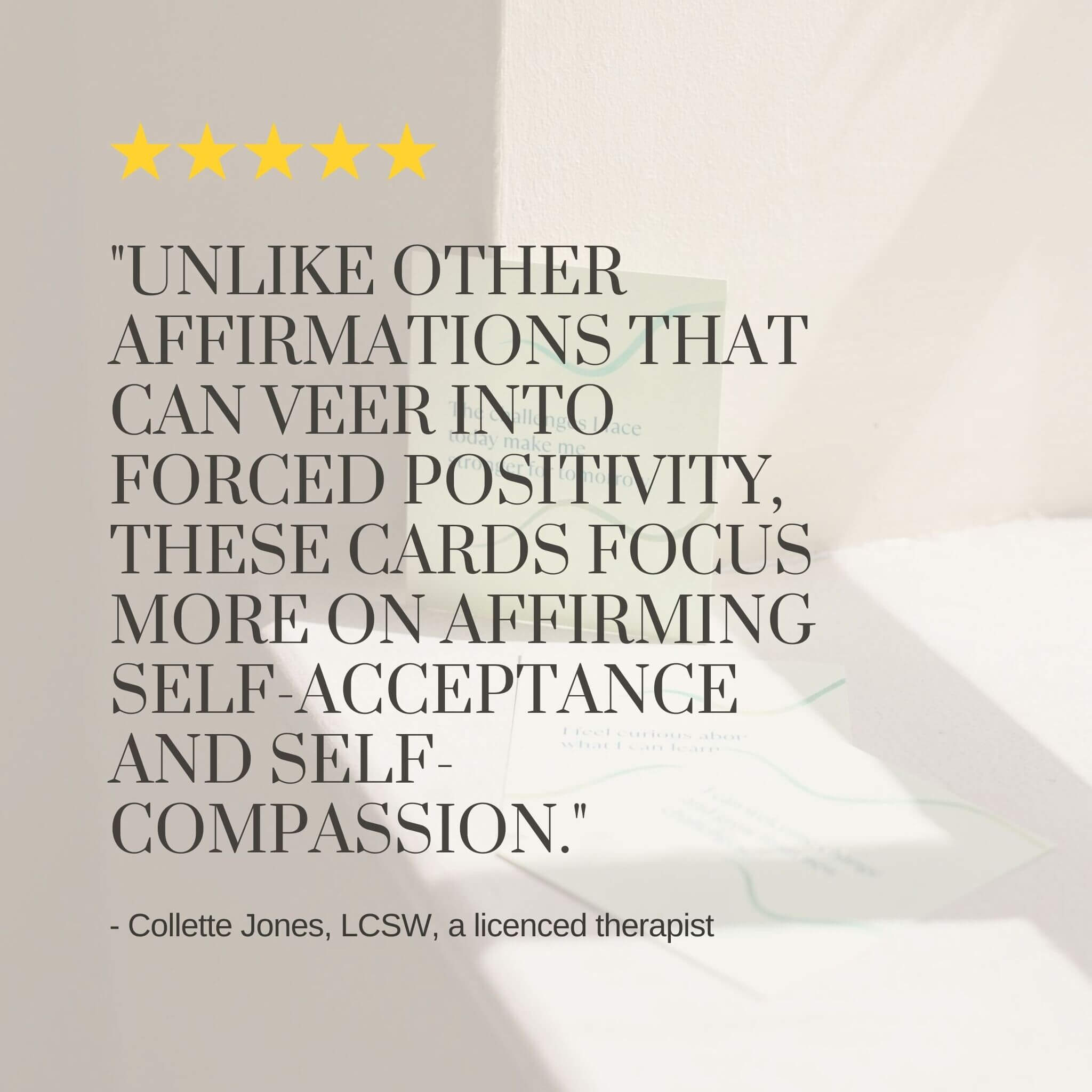 student affirmation cards for self-compassion