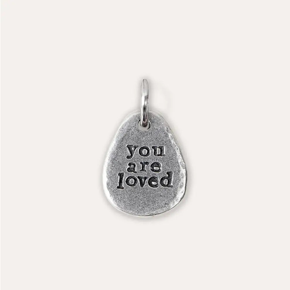 you are loved charm to attach to keyring