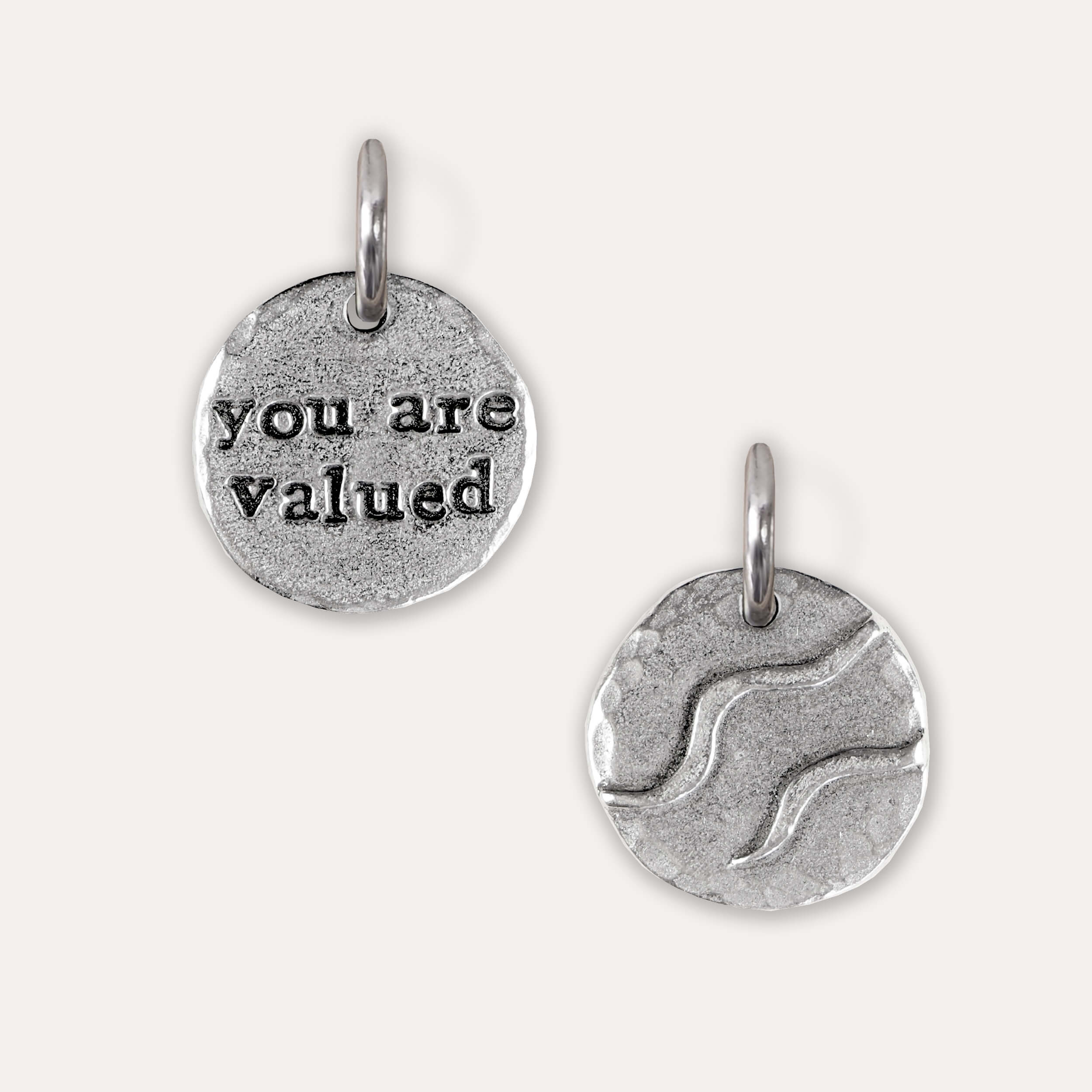 you are valued charm keyring